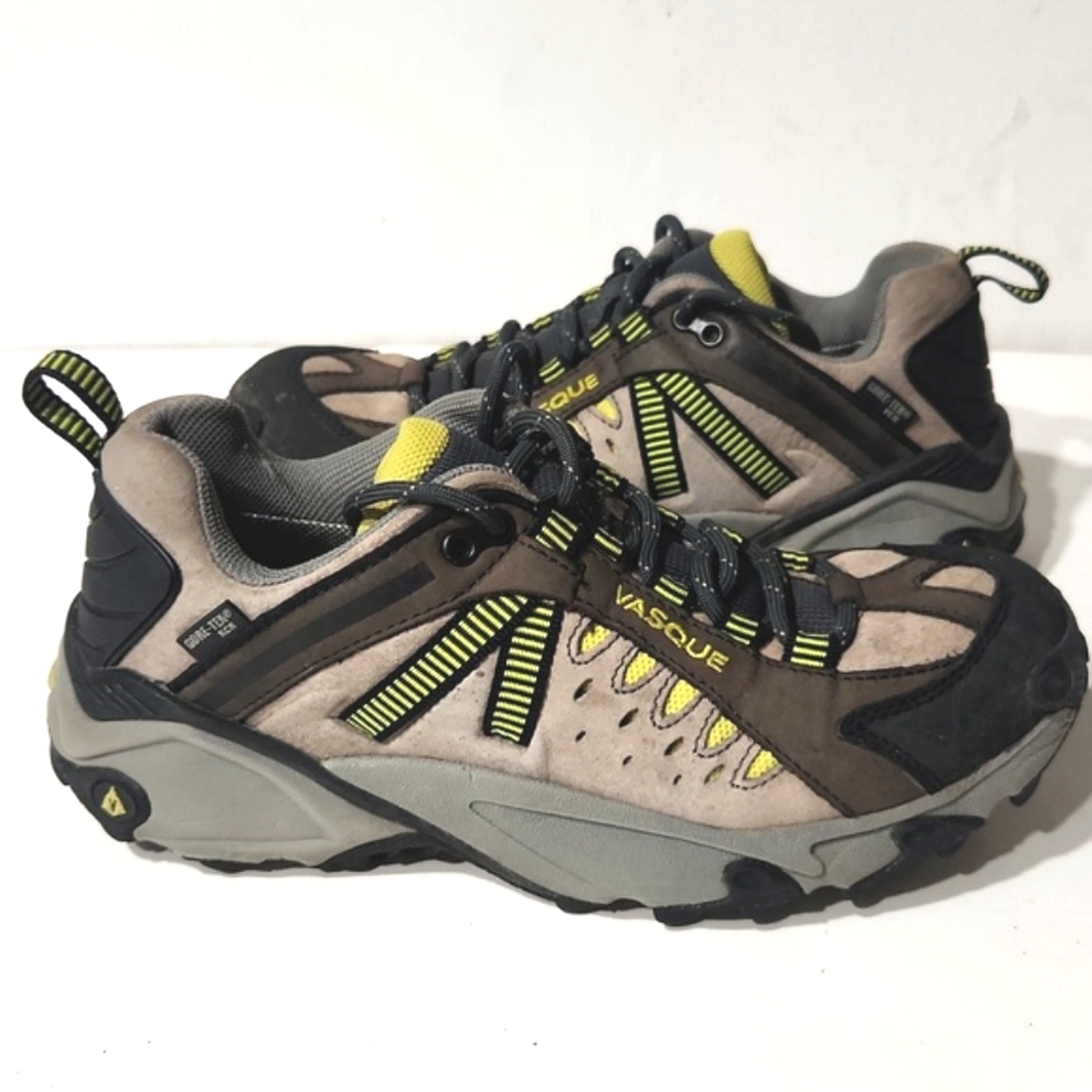 Vasque Kota XCR 7355 Leather Gore-Tex Hiking Shoe Graphite/Limeade Size 8.5